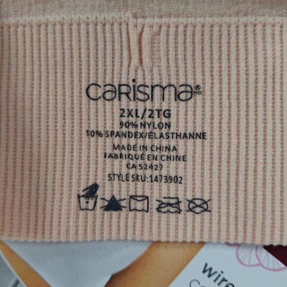 2XL Seamless Wireless Sports Bra Comfortable Yoga Bralette Removable Cups Coral - Picture 6 of 7